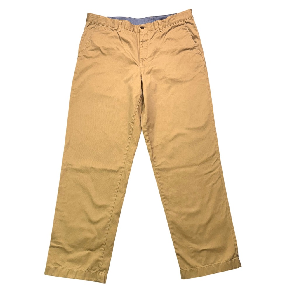 LL Bean Natural Fit Chinos Mens 40x34 Tan Khaki Cotton Grandpacore Old Money